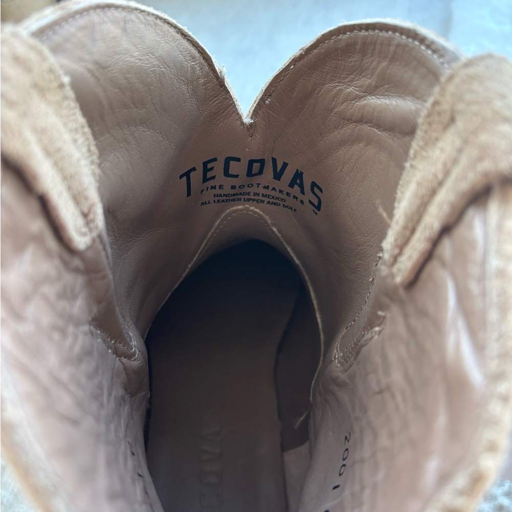 Tecovas Lucy Tan Suede Ankle Cowgirl Boots Size 9B - Picture 5 of 8